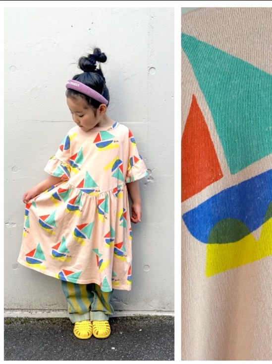 Bobo Choses Other - Bobo Choses Multicolor Sailboat Ruffle Dress 4t